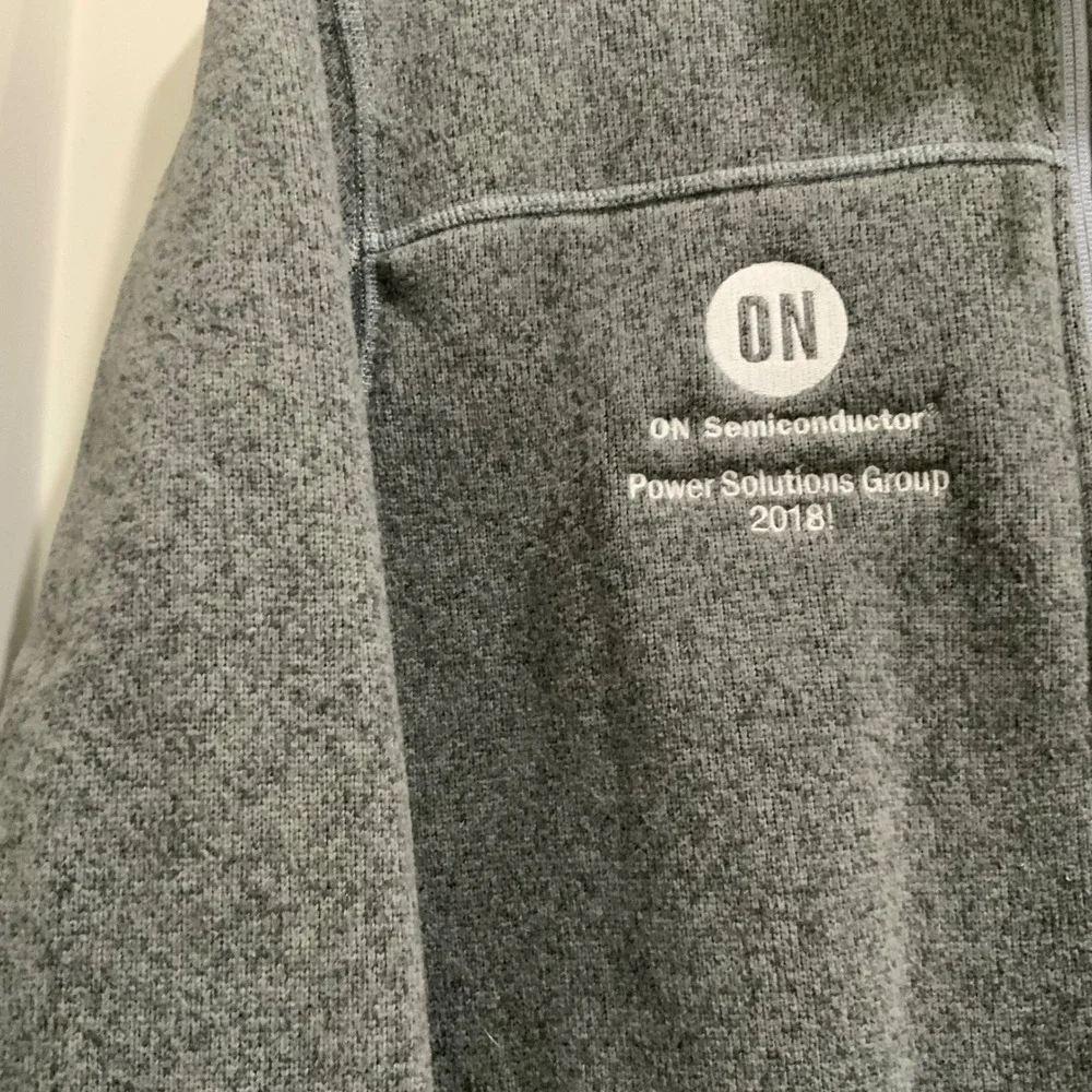 The North Face Gordon Lyons Full Zip Fleece Jacket Gray Mens Large Heathered